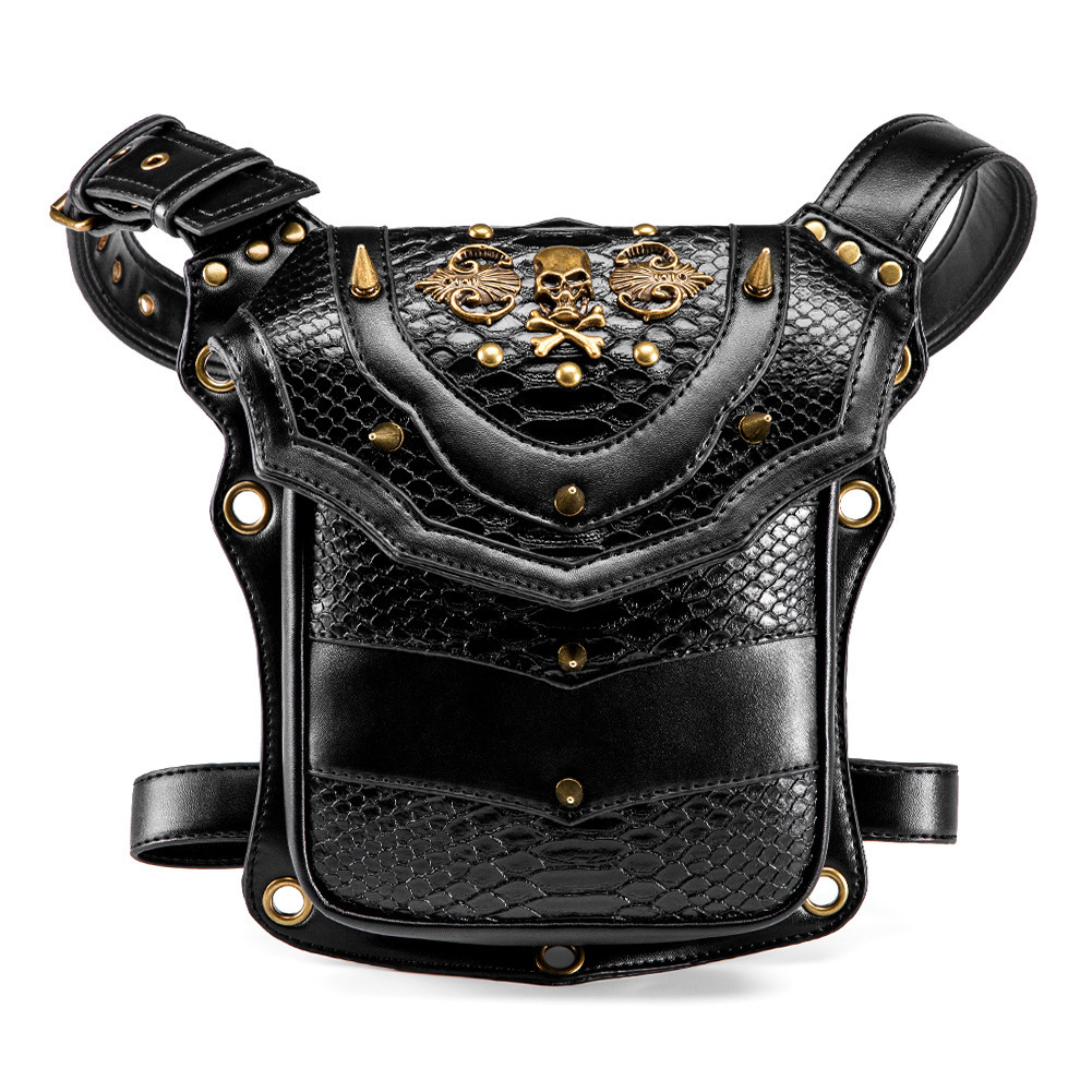 2025 Summer New Punk Skull Motorcycle Crossbody Shoulder Women Unisex Outdoor Waist Bag ddmymoon