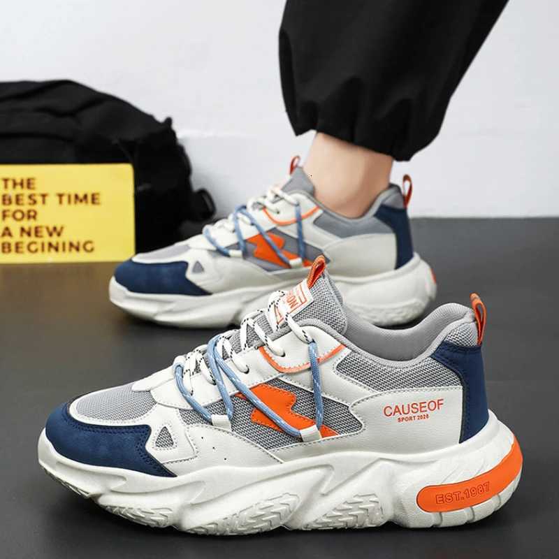 2025 Autumn Men Fion Sneakers Height Increasing Casual Chunky M Trainers Running Sports Shoes Y250728