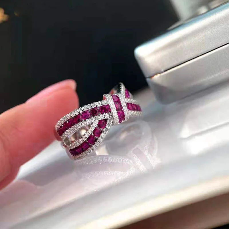 800 Gorgeous Finger Ring for Women Fashion Female Bright Zirconia Jewelry Engagement Ceremony Party Accessories 250728