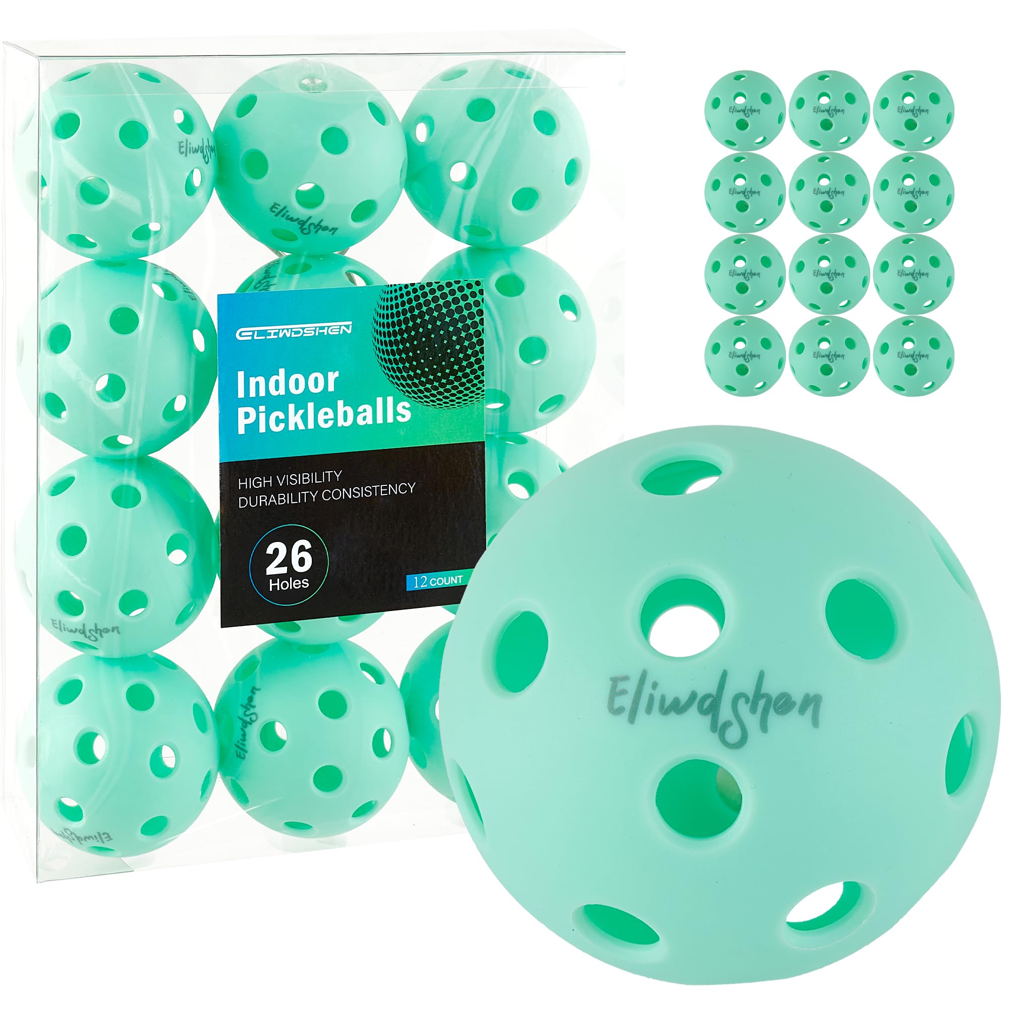 High-Quality 12-Piece Pickleball Set | Durable Indoor & Outdoor Balls, USAPA-Approved for All-Court Play, Optimal Bounce & Visibility for Beginners to