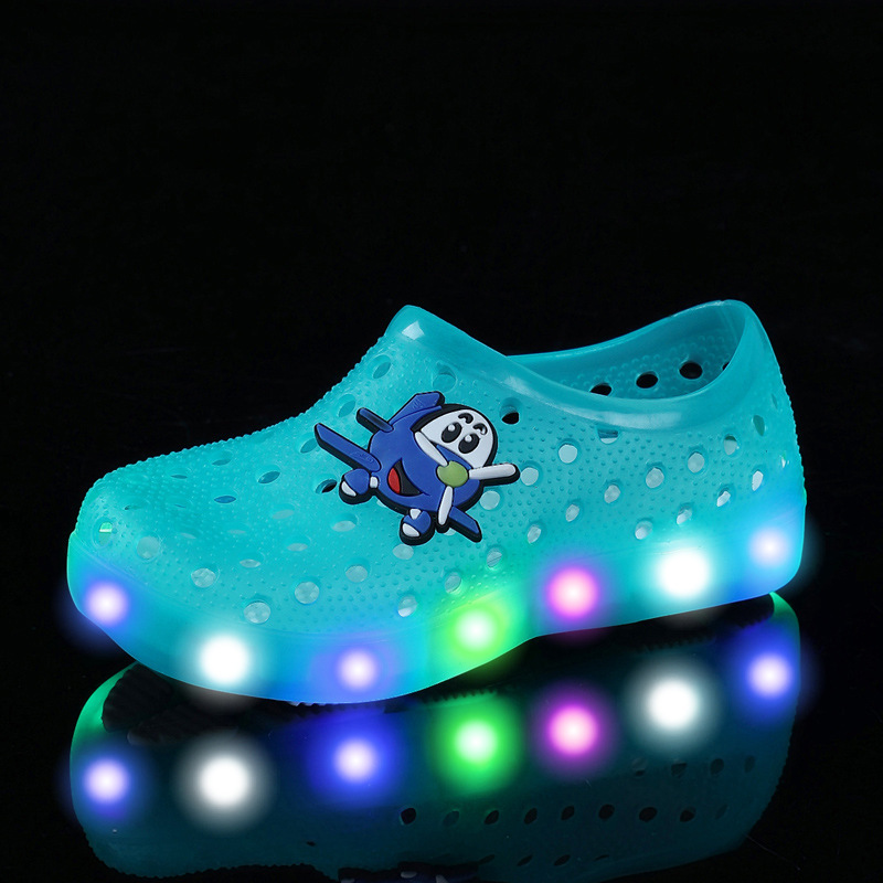 Garden Summer Car Kids LED Flashing Children's Sandals Baby Electronic Light Shoes