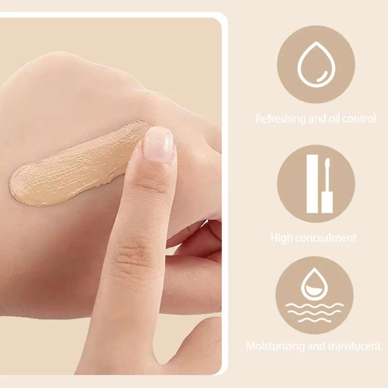 6 Colors Natural Makeup Foundation Acne Marks Covering Concealer Liquid Foundation Makeup Beauty Makeup Repair Concealer Durable Waterproof Makeup Con