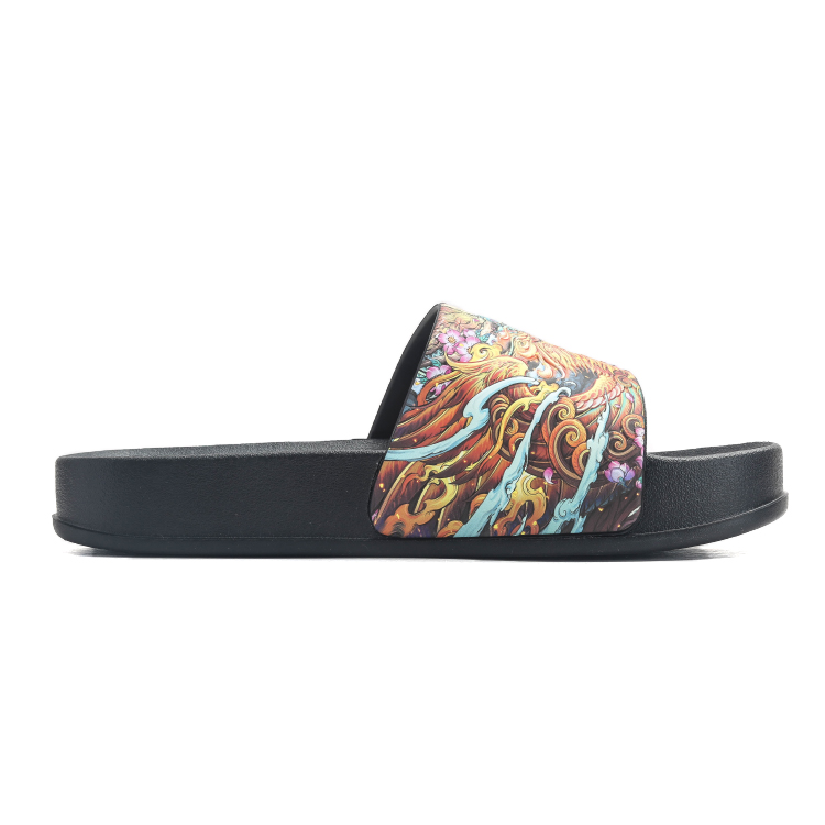 Summer Unisex Oversized Slippers - Korean Style Doodle Print for Couples