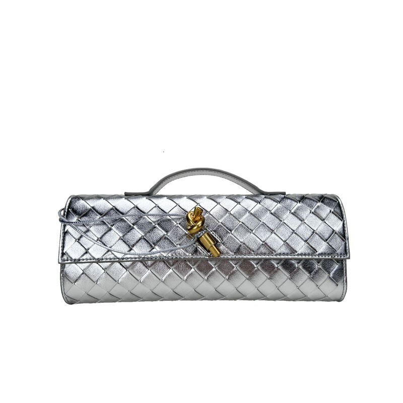 Designer bag 2025 Spring and Summer New Genuine Leather Evening Bag Niche Casual Versatile Bag Horizontal Handbag Handwoven Women Bag
