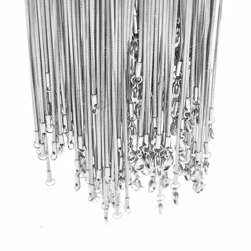 High Quality Vintage Stainless Steel Snake Chain For Women Men Accessories 45/50/60/70cm Long Necklace Jewelry Neck DIY Pendant XJ250708