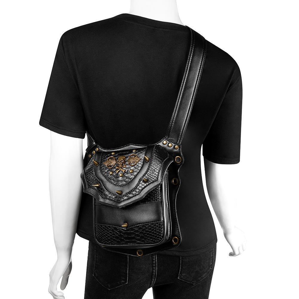 2025 Summer New Punk Skull Motorcycle Crossbody Shoulder Women Unisex Outdoor Waist Bag ddmymoon