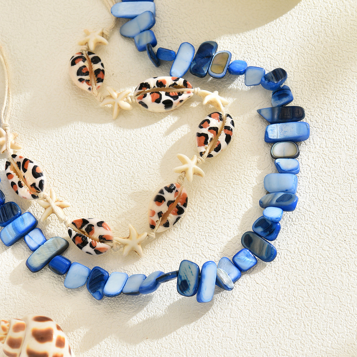 Irregular Stone Necklace for Women Fashion Multi-layer Stacking Ocean Shell Starfish Choker Jewelry Jewelry for Women