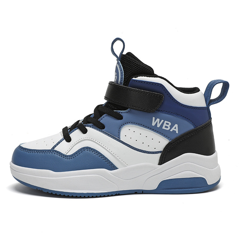 Children's Sports 2025 Spring New Fashion High-top Sneakers Boys' Running Leather Non-slip Basketball Shoes