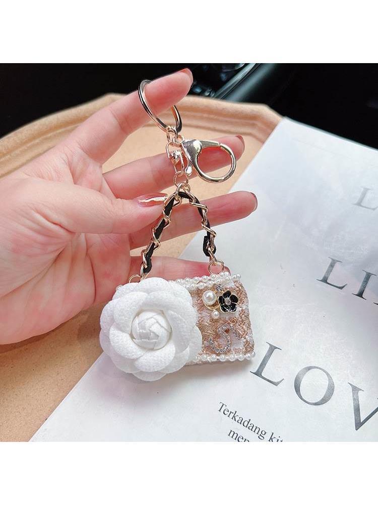 Fashion Flower Mobile Bag Model Keychain Personalized Creative Bag Pendant Car Keychain Female 250728