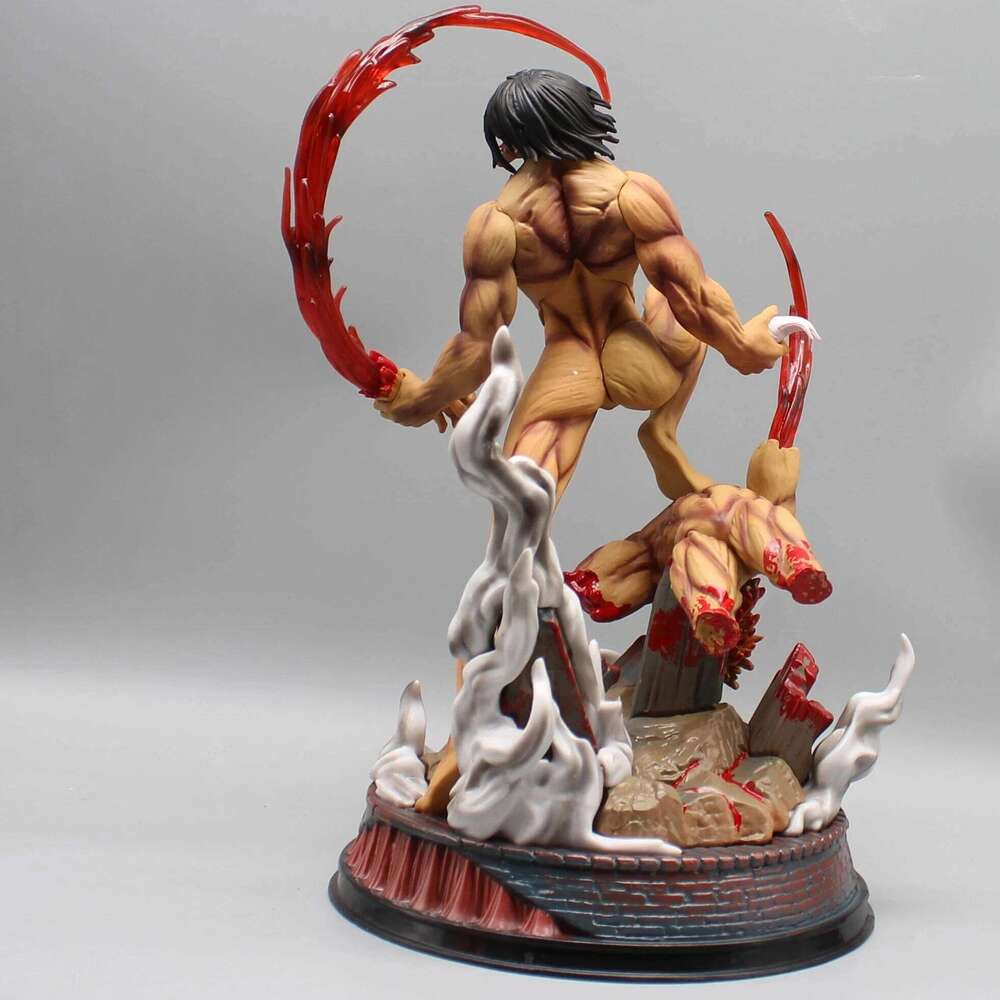 Attack On Anime Figure The Armored Figures 29cm Titan Eren Jager Action Figurine Model Pvc GK Statue Ornament Toys Gifts