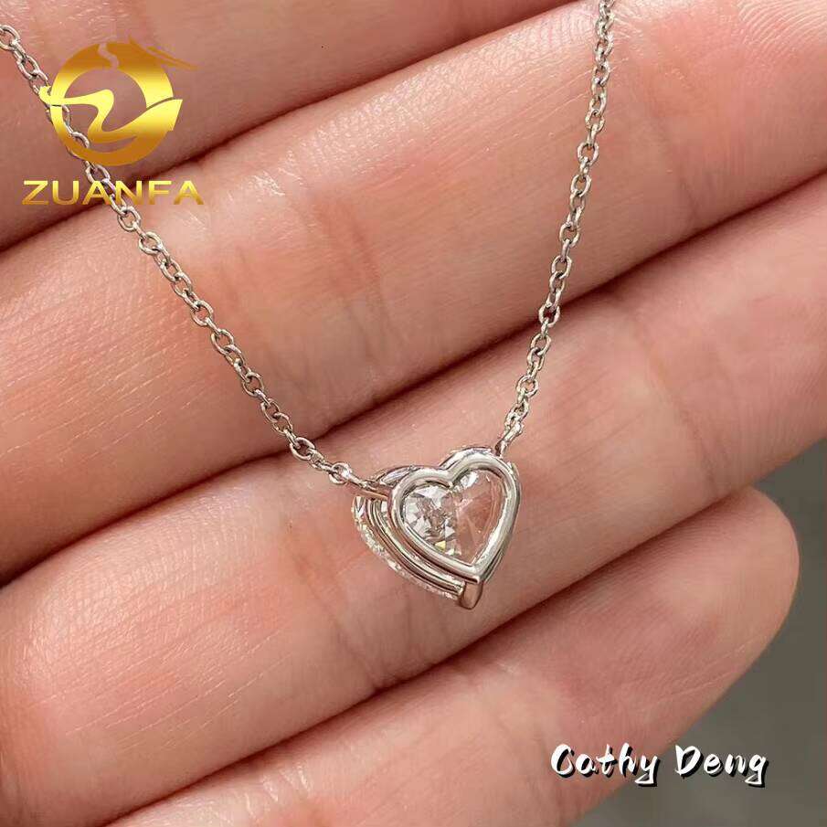 Classic Hot Shape Moissanite Hip-Hop Jewelry Pure Sier Iced Initial Necklace