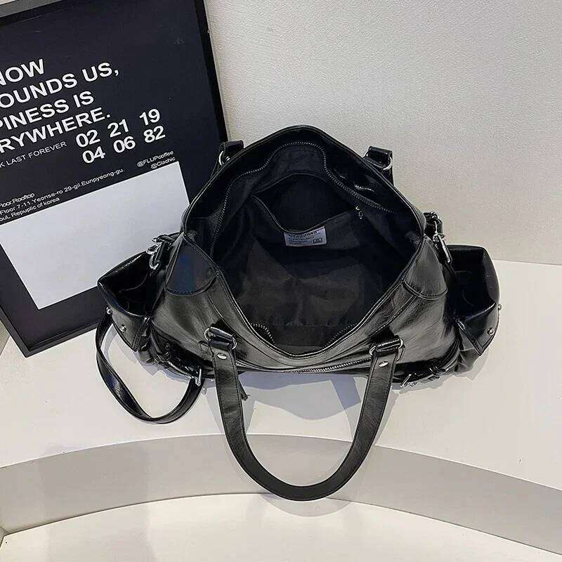 Soft Interior Compartment Shoulder High Quality Contrasting Colors Bags for Women Fashion Zipper Pu Women's Handbags