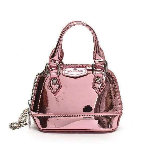 Mini Holographic Shell Bag - Shiny Crossbody Purse for Girls, Cute Chain Shoulder Handbag