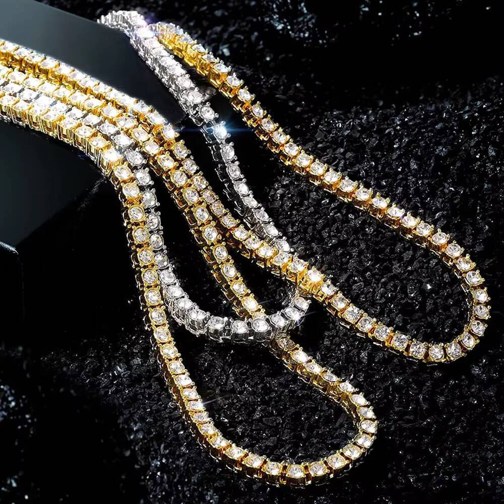 European American Style Hip Hop Five-Pointed Star Necklace Best-Selling Alloy Inlaid Pendant Moissanite Pendants Charms