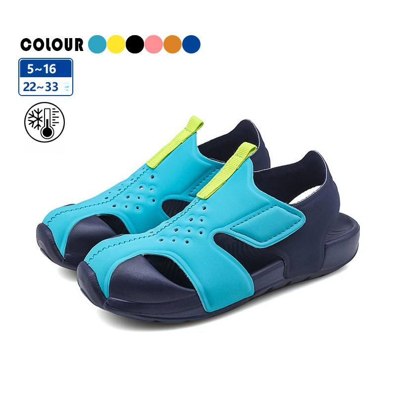 Summer New Children's EVA Candy Solid Color Kids Sandals Soft Sole Non-Slip Boys Beach Shoes