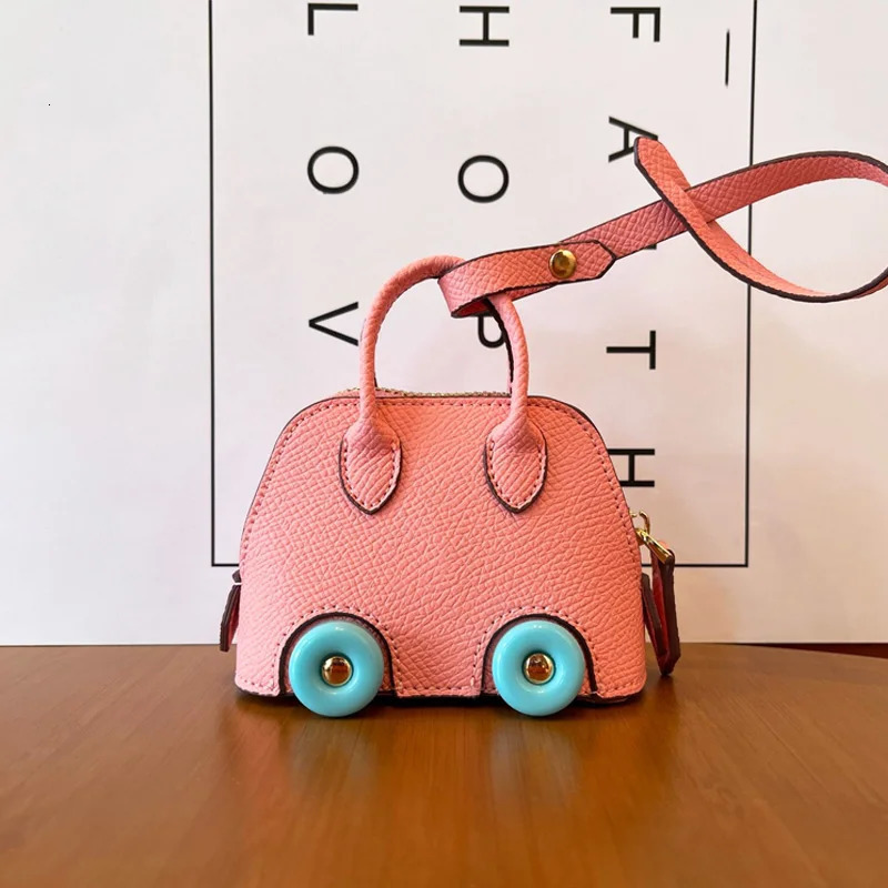 Mini Car Wheel Design Keychain Ornament - Cute Handbag Charm, Zipper Pull, Purse Accessory Z260130