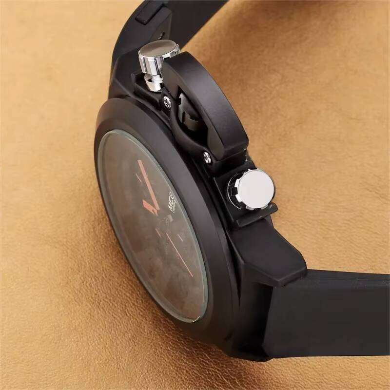 DHwatches MEGIR Men's Waterproof Sports Watch with Luminous, Chronograph, Calendar, 30M Water Resistance, Silicone Strap - Model 2002