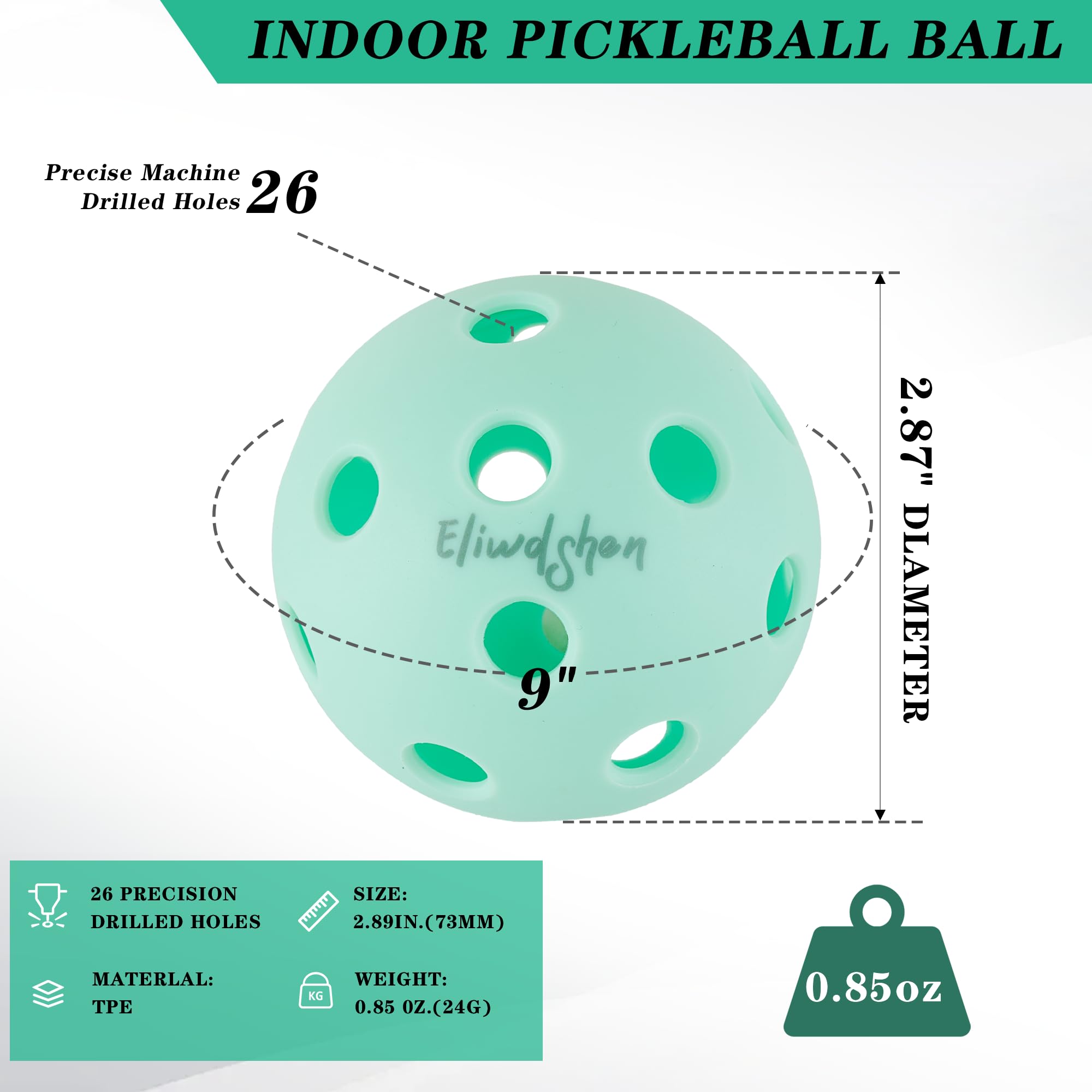 High-Quality 12-Piece Pickleball Set | Durable Indoor & Outdoor Balls, USAPA-Approved for All-Court Play, Optimal Bounce & Visibility for Beginners to