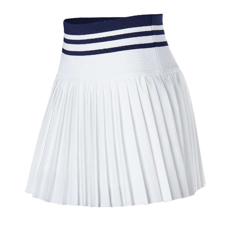 High Waist Sports Skirt for Women, Pleated Fees with Inner Lining, Double Layer Chuid-Dri Fashion Casual Color-Block Running Tennis Skort