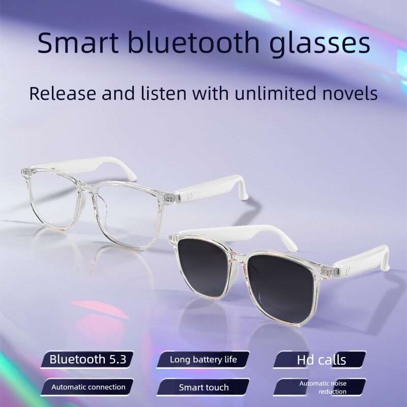 Smart Bluetooth Glasses designer Sunglasses Polarized UV Protection Blue Light Blocking Music Playback Calling Transparent Lens Replaceme