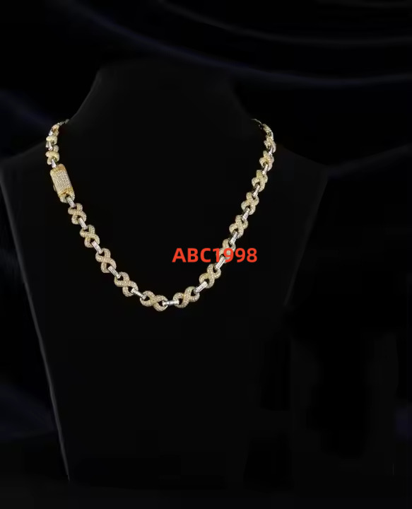 Luxury Miami Cuban Link Chain Fully Iced D Yash Studded Diamond Tester Check Moissanite Fashion Necklaces