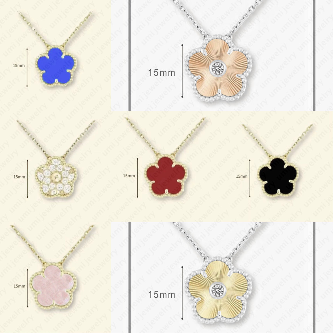 2025 new in 925 sterling silver jewelry 15mm clover necklaces women gold jewelry Y2K flower pendant necklaces luxury designer natural agate fashion jewelry woman
