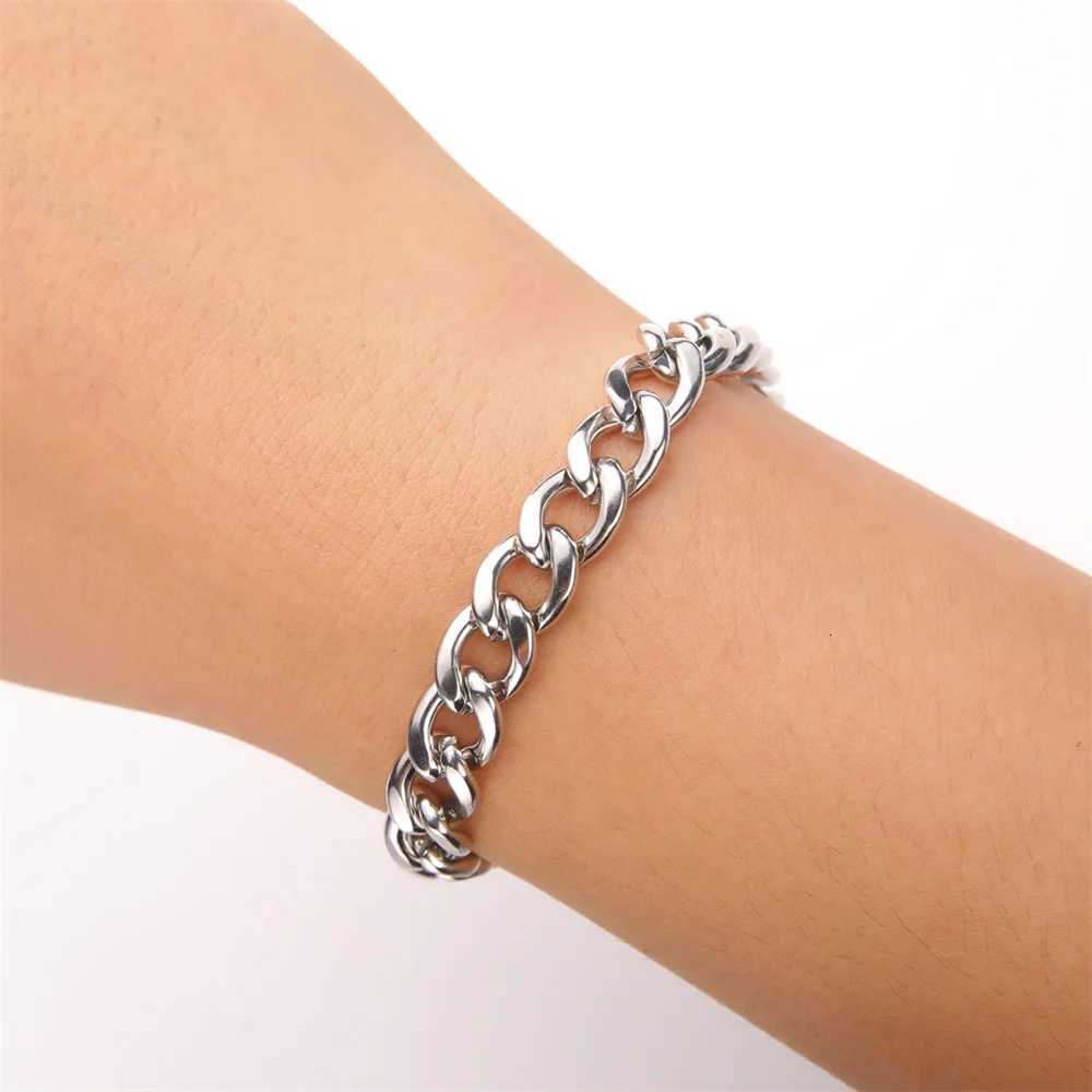 My Shape Fashion Cuban Chain Men Bracelet Stainless Steel 3/5/7/9mm Width Chain Bracelets Figaro Chain Boy Wrist Jewelry Couple W250728