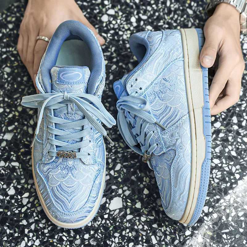 Trendy Mens Shoes Fion Runway Board Shoes Casual Sports Shoes For Men Embroidered Personali Youth Skateboard Shoes Y250728