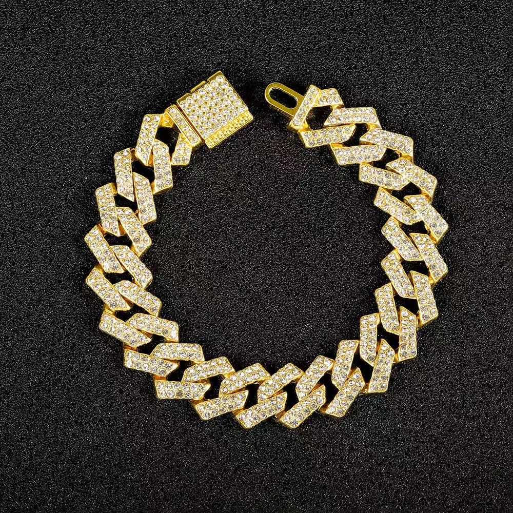 High Quality Hip Hop Bracelet Vvs Moissanite Jewelry Custom 26mm Gold Sparkg Ice Out Sterg Sier Cuban Free shipping