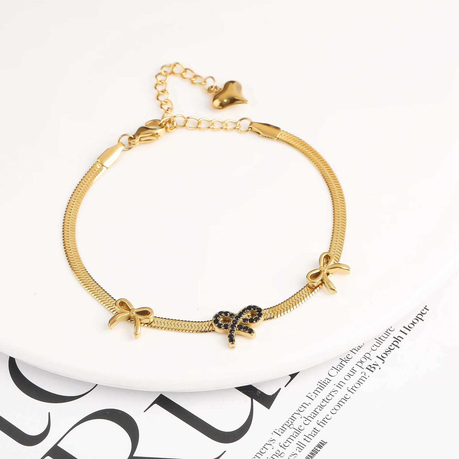 Blade Chain Zircon New Insect Animal Butterfly Stainless Steel Bracelet High Quality Non-Fading Womens Jewelry Accessories Gift W250728