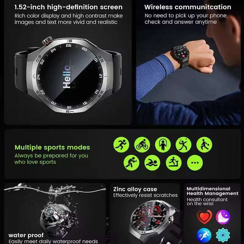 2025 New For Huawe- GT5 Pro Smart Watch Men AMOLED Screen GPS Motion trectory Heart Rate Bluetooth Calls SmartWatch Waterproof