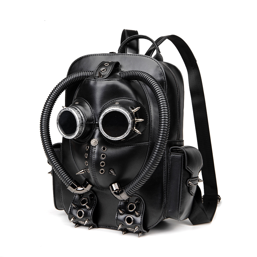 Halloween Gothic Style Women's Medieval Plague Theme Skull Creative Backpack ddmymoon