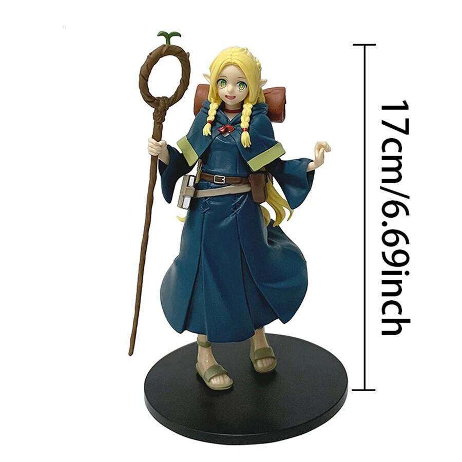 19cm Dungeon Meshi Anime Cute Woman Marcille Donato Action Figure Magician Falin Touden Figurine PVC Collection Model Toy