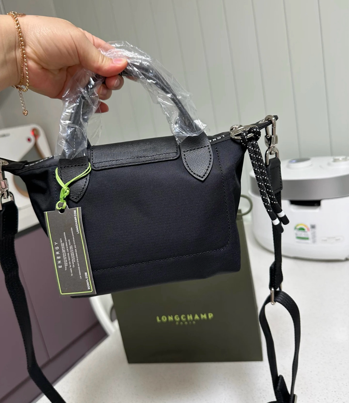 5a French Longchamp Mini Dumpling Commute Versatile Crossbody Handbag Womens Small Bag with Perforated Shoulder Strap Large Shopping Bag Portable Shopping Bag
