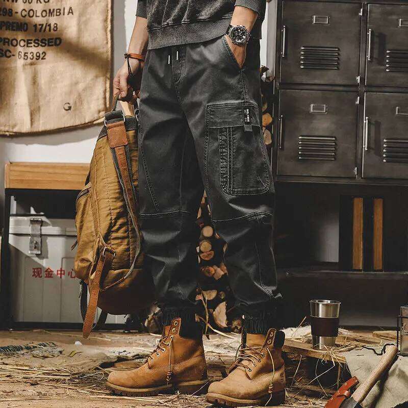 ARENS Techwear Pants Men Black Cargo Trousers Male Vintage Japanese Streetwear Hip Hop Pockets Casual Safari Style Loose