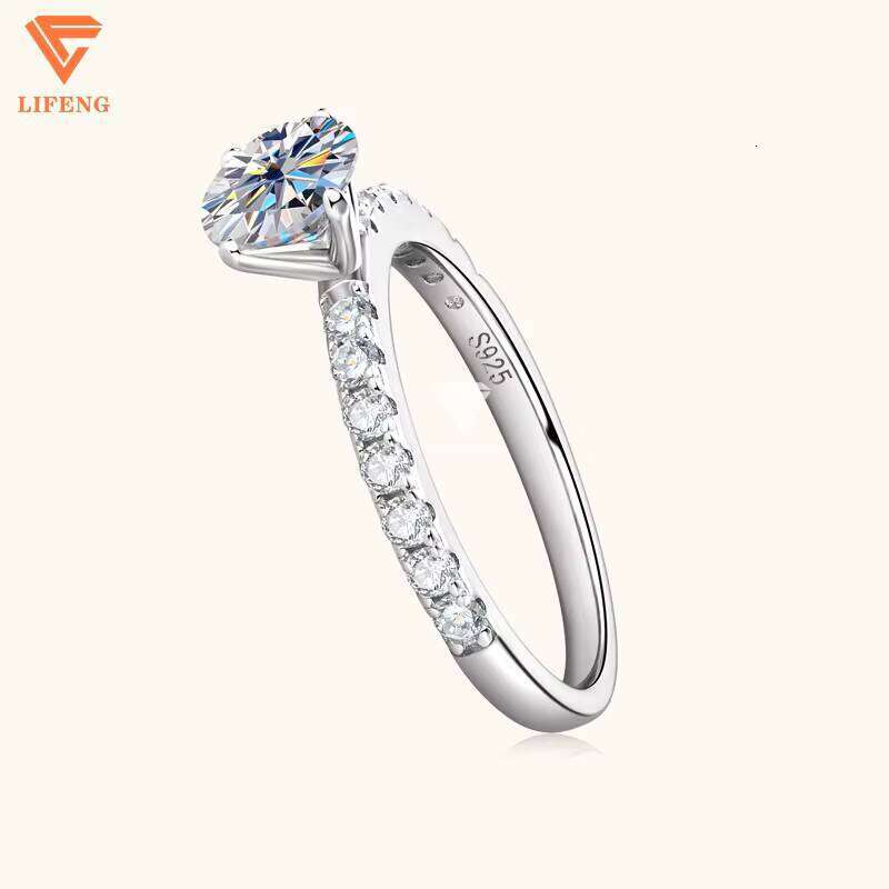 Engagement for Women D VVS Ring Moissanite Sier Jewelry Wedding Rings