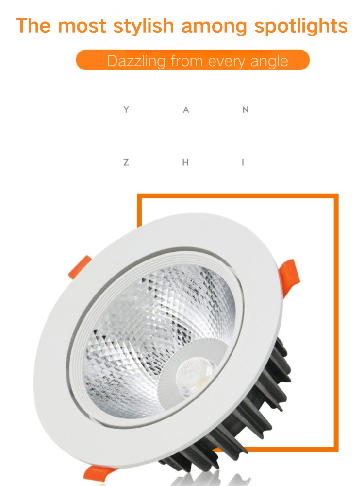 LED Spotlight Ceiling Light Recessed Adjustable Angle for Home Clothing Store Background Wall New Product Special Offer downlight CC