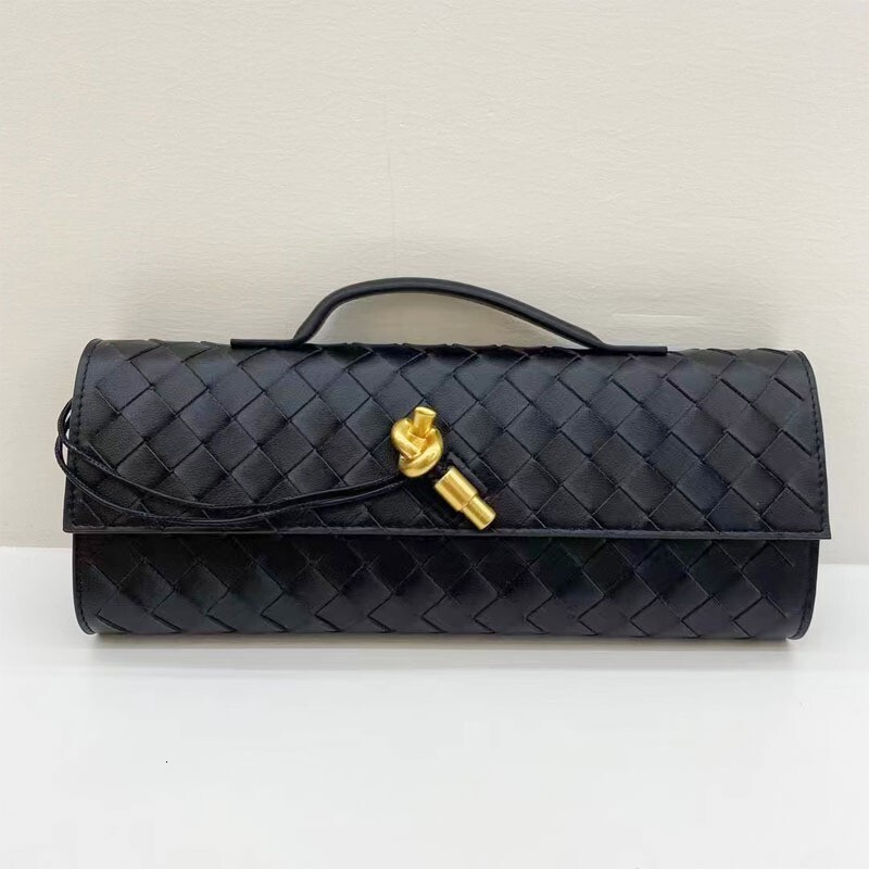 Designer bag 2025 Spring and Summer New Genuine Leather Evening Bag Niche Casual Versatile Bag Horizontal Handbag Handwoven Women Bag
