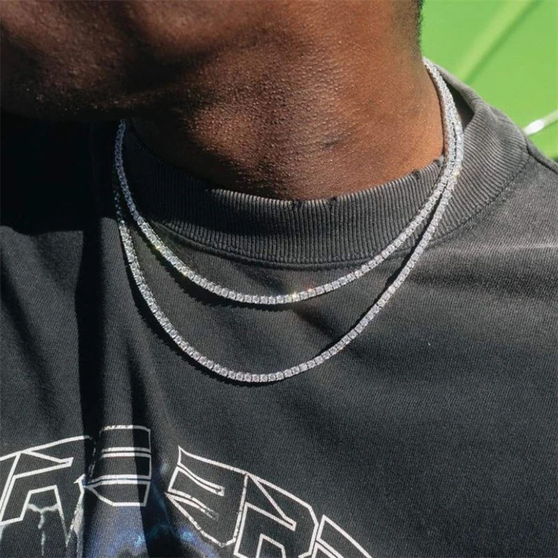 Classical 3/4/5MM Tennis Chain Iced Out Bracelet Necklace Men Fashion Hip-Hop Jewelry Women 8/16/18/20/24inch Choker Gift 250722