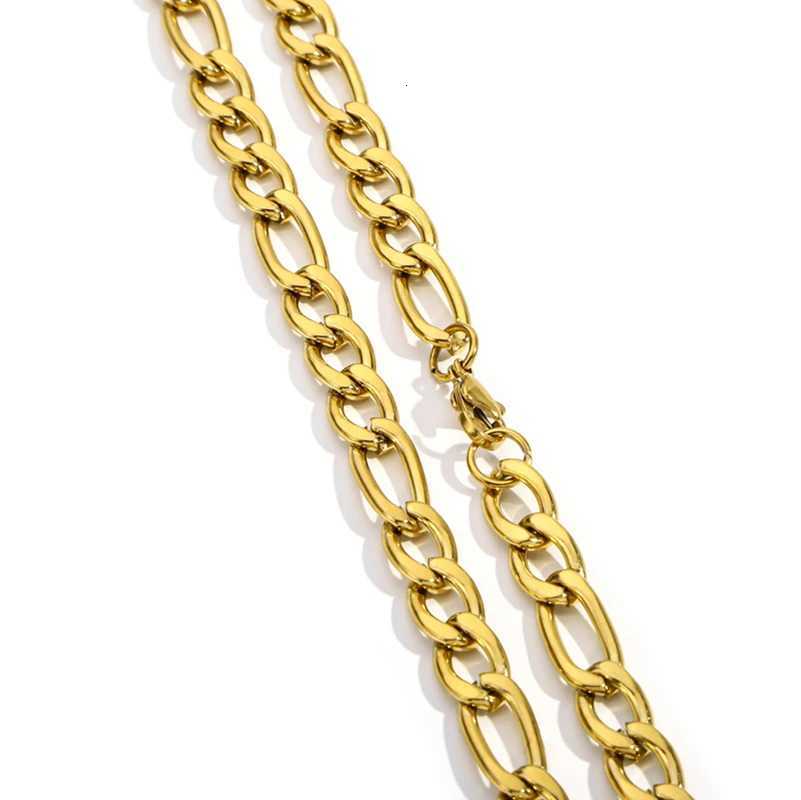 3MM-9MM Basic Punk 3 1NK Stainless Steel Cuban Curb Link Chain Necklace For Men 3 Colors Male Neck Jewelry Accessories XJ250708