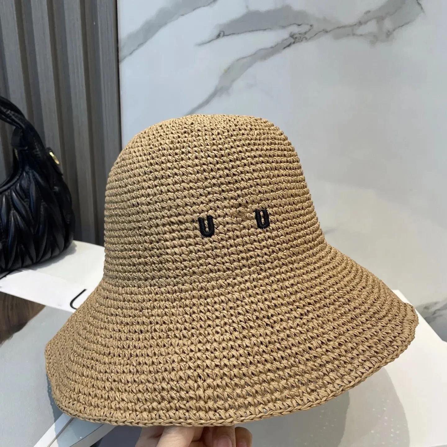 Designer Bucket Hat Summer Straw Hats Weave Hats Designers Women Designer Hat Sun Protection Holiday Casquette Designers Men Gorras Hat Designer
