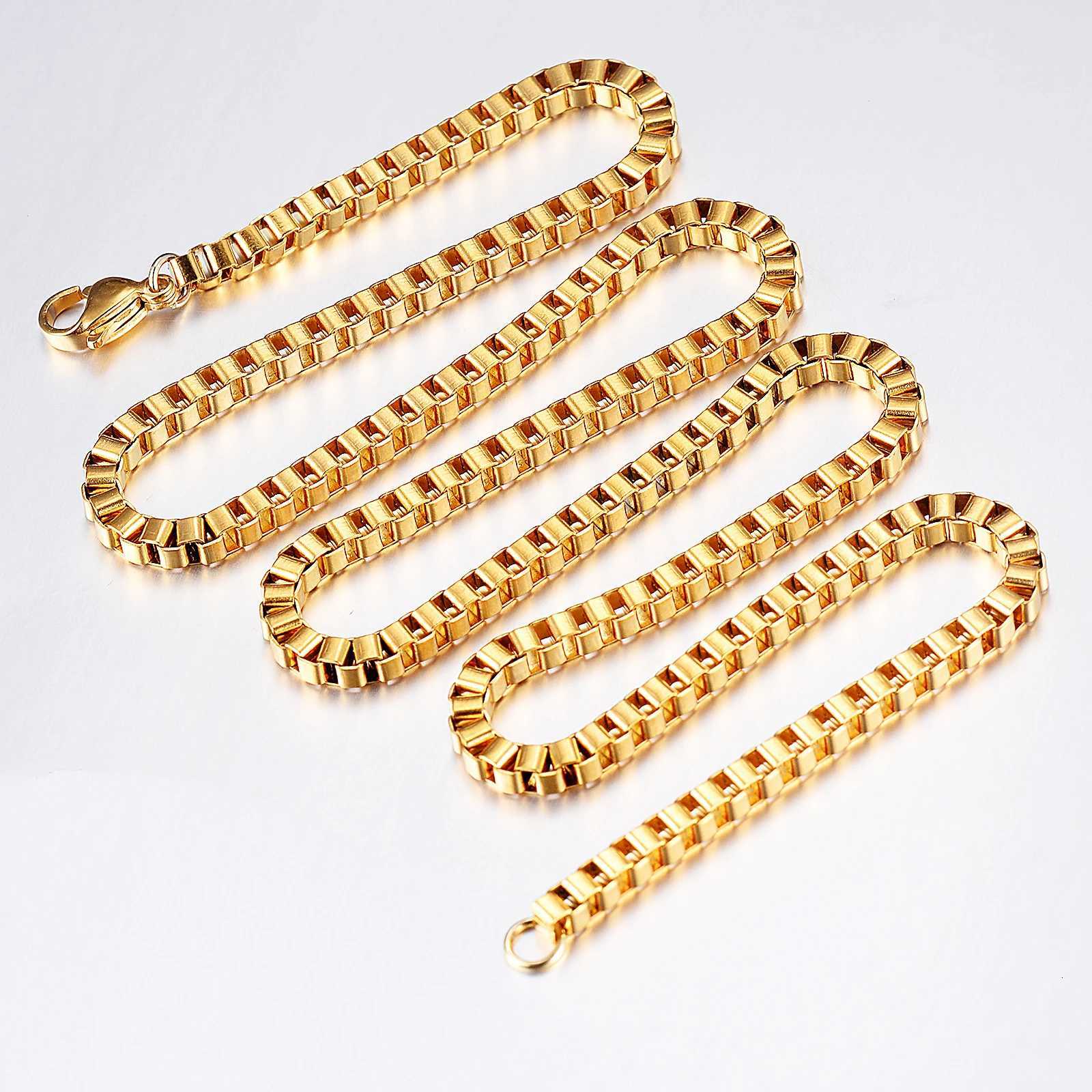 1Pc Width 1.5mm/2mm/2.5mm/3mm Stainless Steel Box Chain Necklace DIY Jewelry Making for Men and Women XJ250708