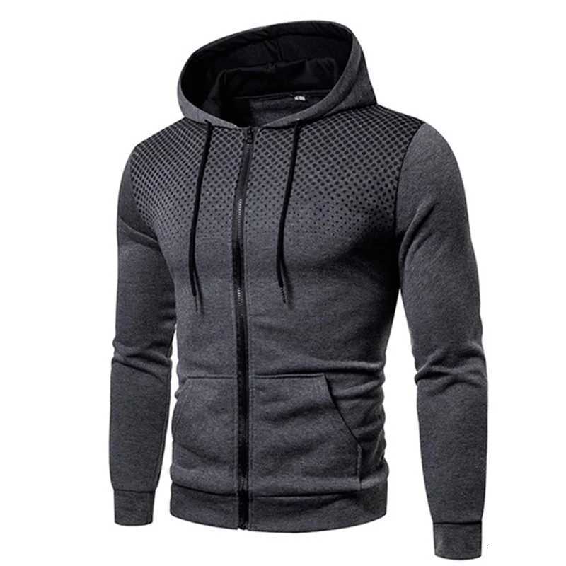 Mens Zipper Hoodie Pocket Polka Pot Printed Hoodie Sportswear Outdoor Casual Slim Fit Mens Spring Autumn Zipper Hoodie W250408