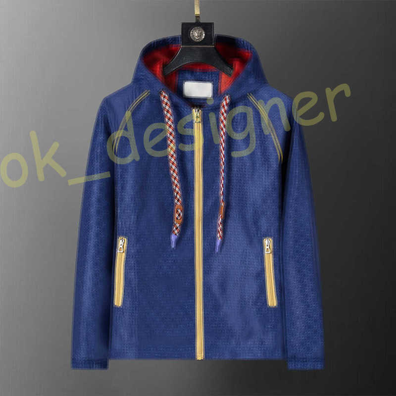Luxury Designer Men's Jackets 2025 Autumn Winter New Original Hooded Trench Jacket Zipper coats for men size M-3XL
