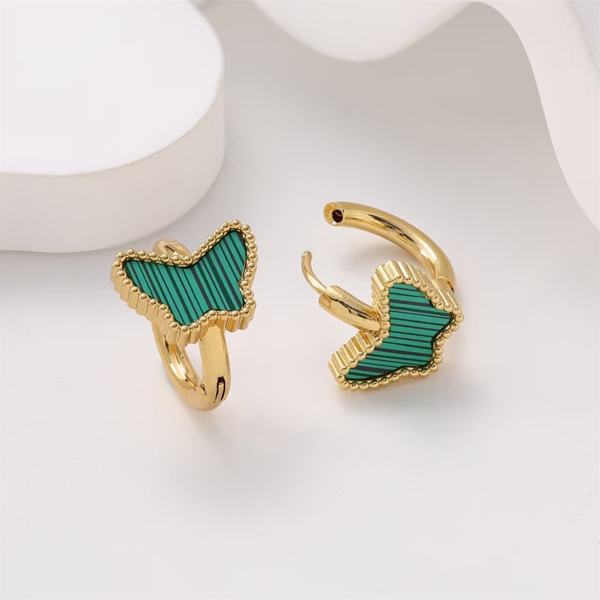 New Luxury Butterfly Hoop Earrings Now Available Stainless Steel Fashion Hoop Earrings