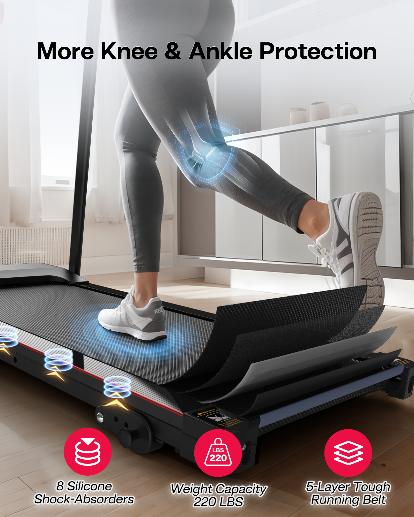 Compact Foldable Treadmill for Home Fitness - Durable & Space-Saving Design