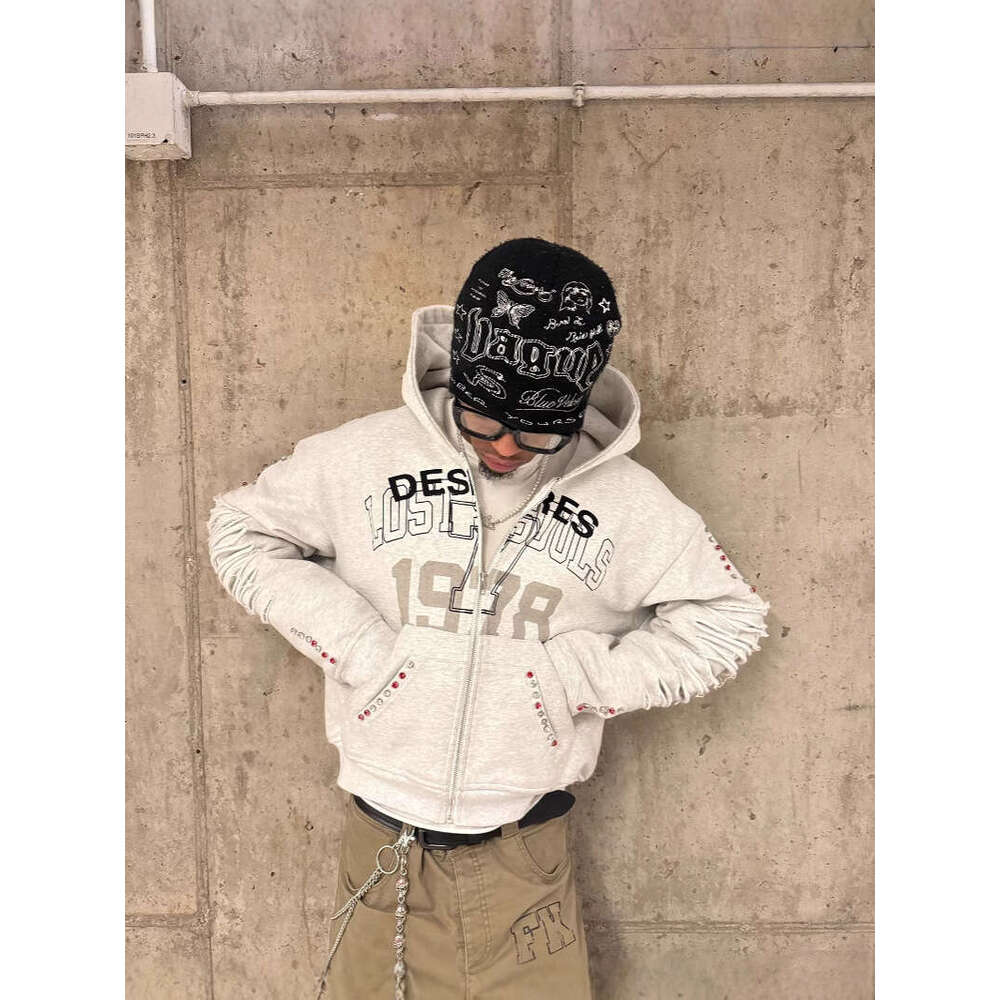 Trendy Casual High Street Letter Print Sweatshirt Unisex Brick Hoodie