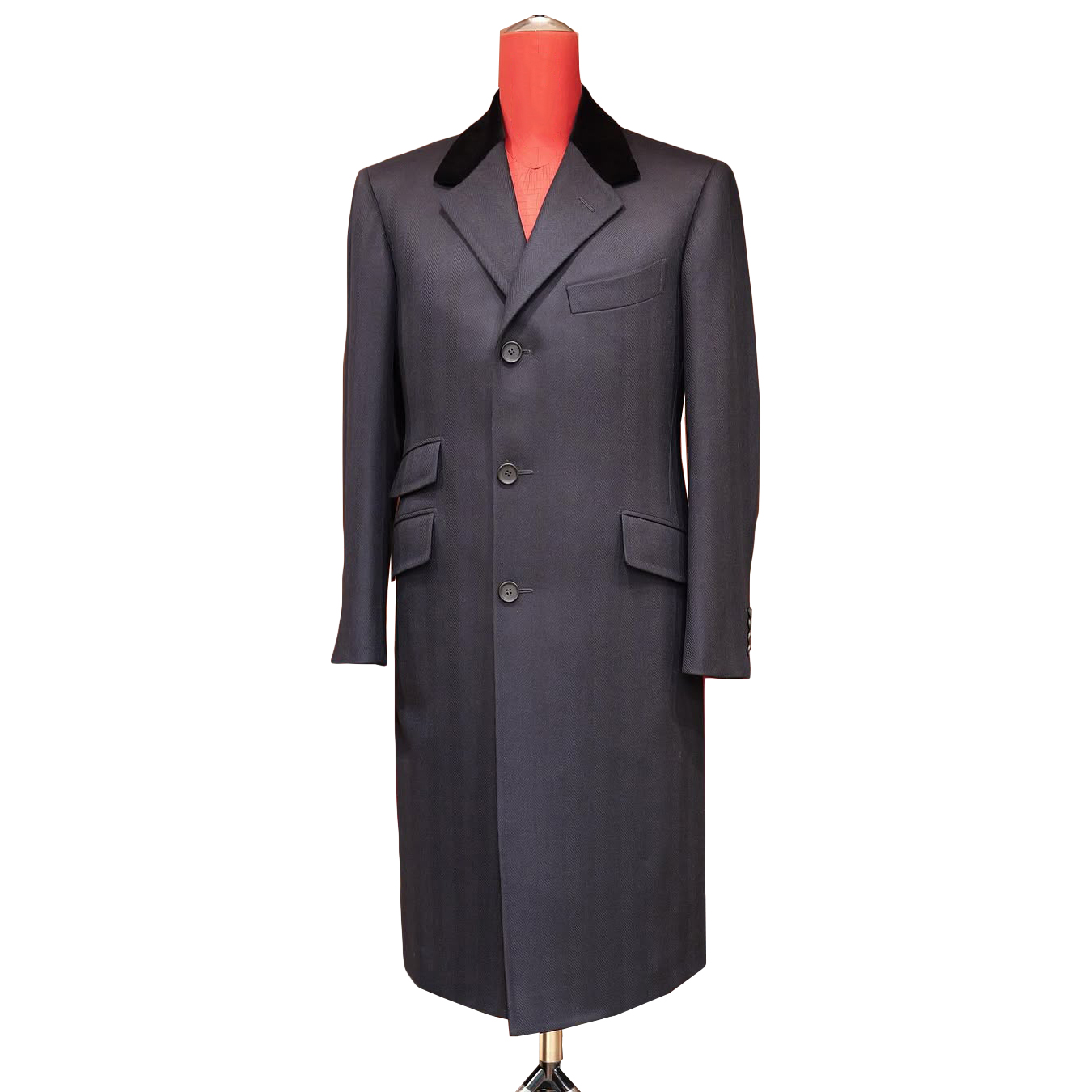 Woolen Blend Coat Men Over Jacket Overcoat Double Breasted Double Collar Plus Size Warm Formal Business Tailored Costume Wear