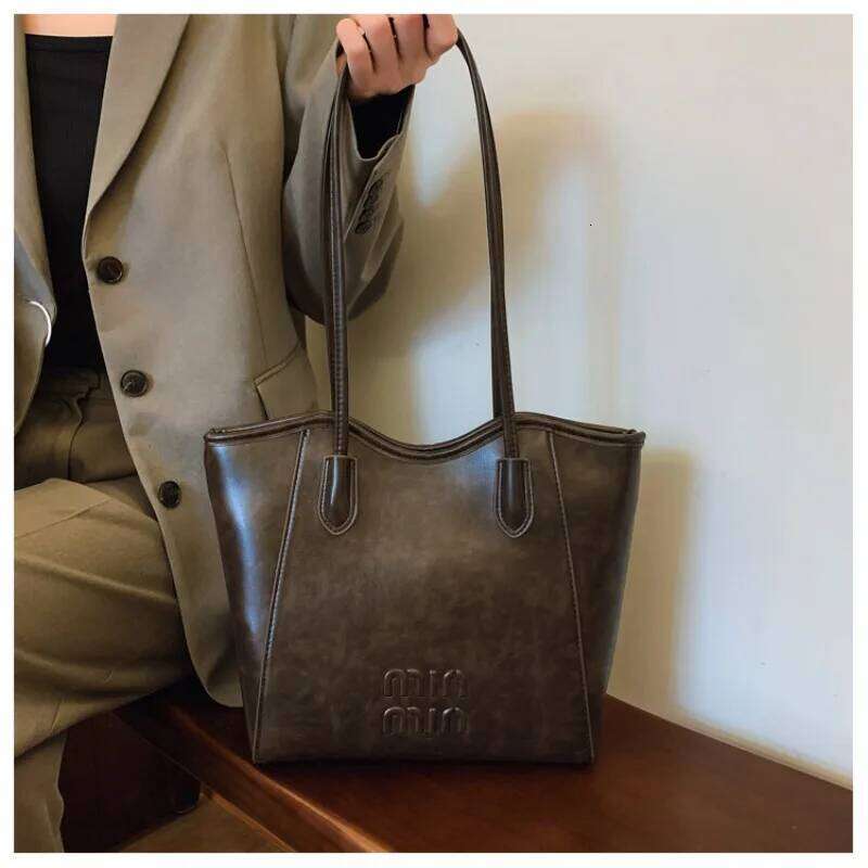 Large Capacity Retro Casual Shoulder New Fashionable and Versatile Commuting Tote Bag, Women's Handbag, Crossbody Bag