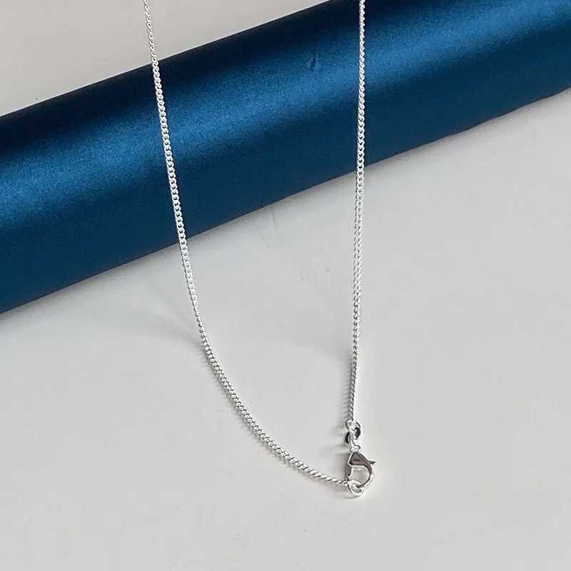 925 Sterling Silver 2MM 40-75cm Side Chain Necklace Men Women Charm Wedding Party Gift Jewelry Christmas Accessories XJ250708